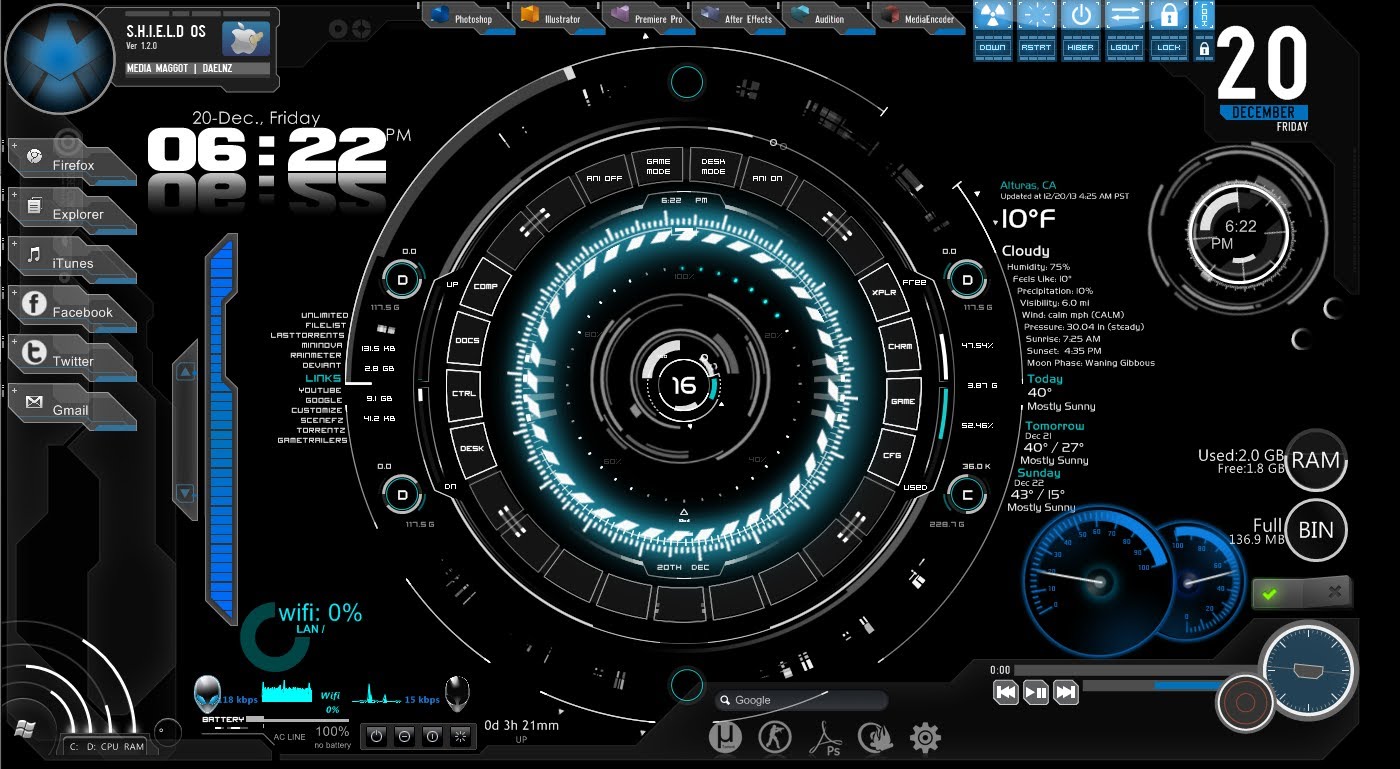 neon space rainmeter skin download neon space rainmeter skin download