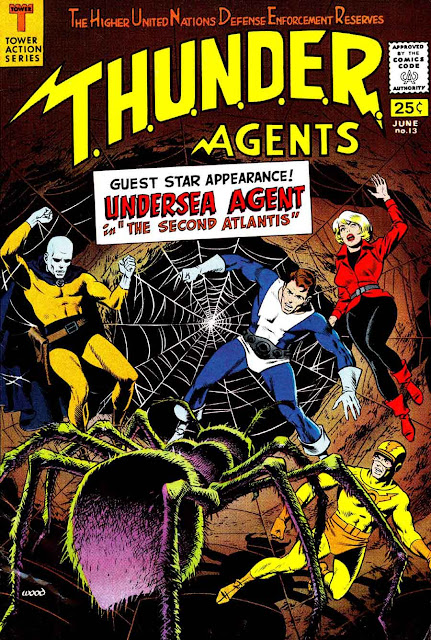 Thunder Agents v1 #13 tower silver age 1960s comic book cover art by Wally Wood Thunder Agents v1 #13 tower silver age 1960s comic book cover art by Wally Wood