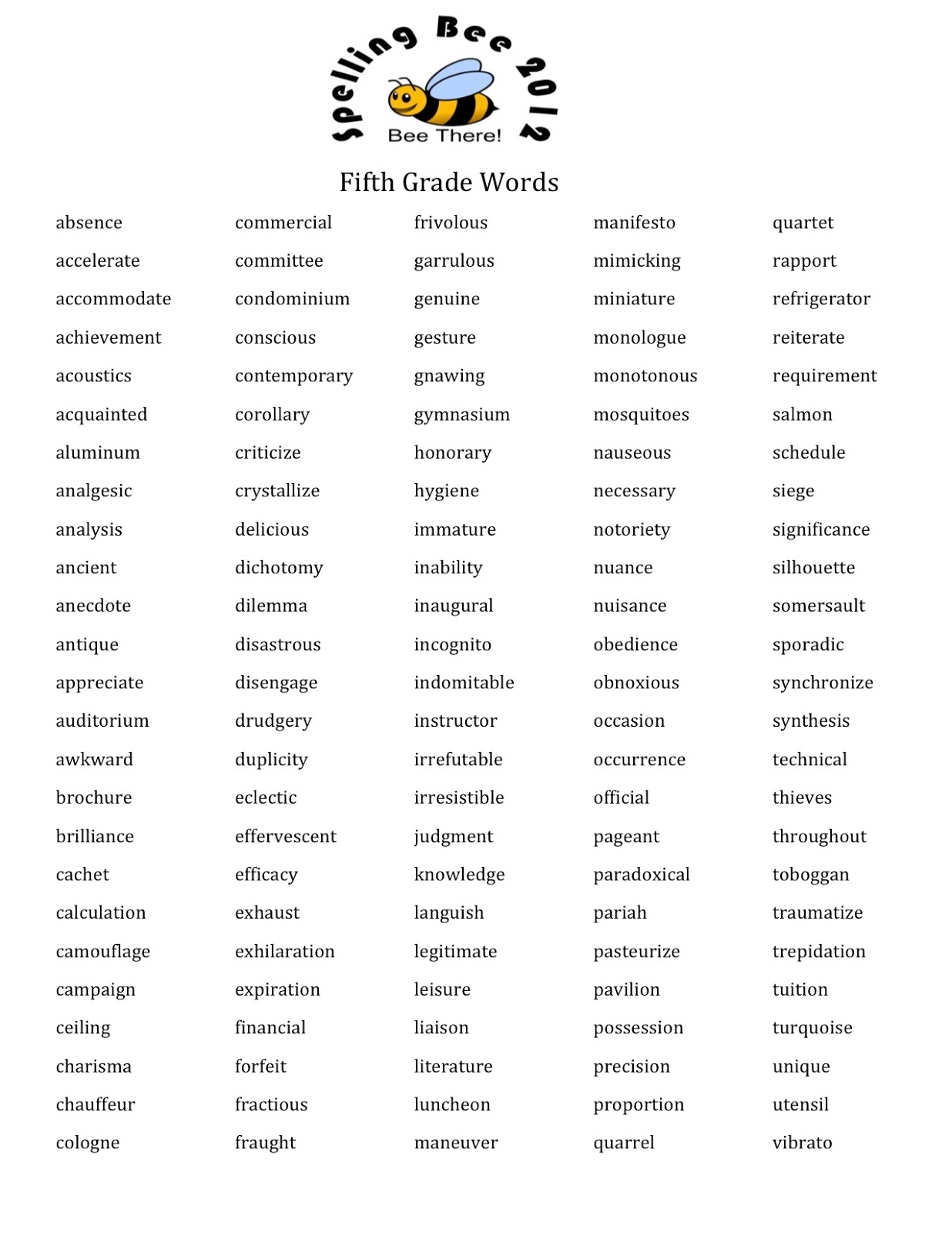 5th grade spelling lists by rule - StewartMagana's blog