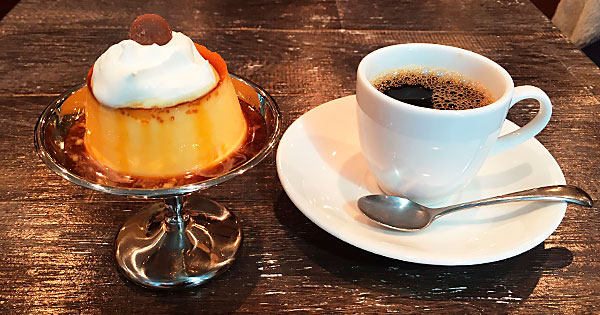 新宿の健康プラザハイジアビル4階にある本格和食カフェ『No.13cafe(サーティーンカフェ)』の鶏卵プリン