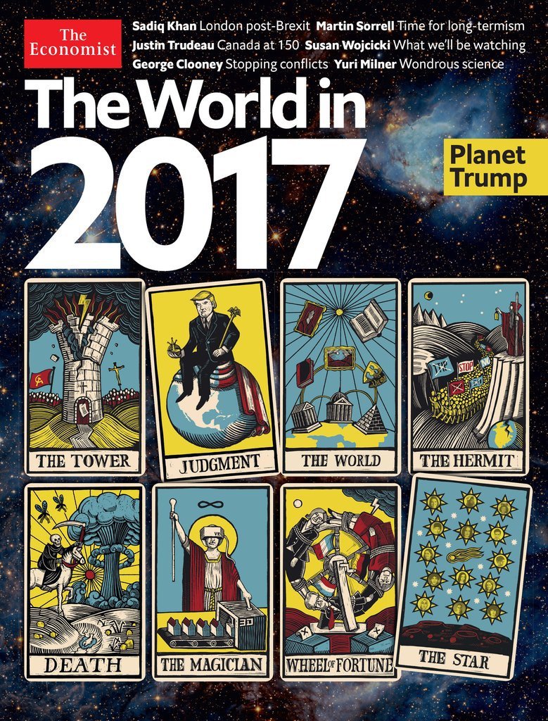Capa da revista "The Economist" para 2019