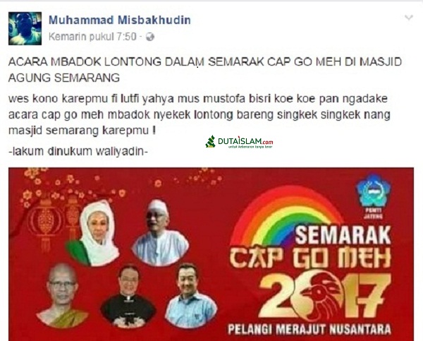 Habib Luthfi dan Gus Mus Diumpat Gara-Gara Akan Makan Lontong