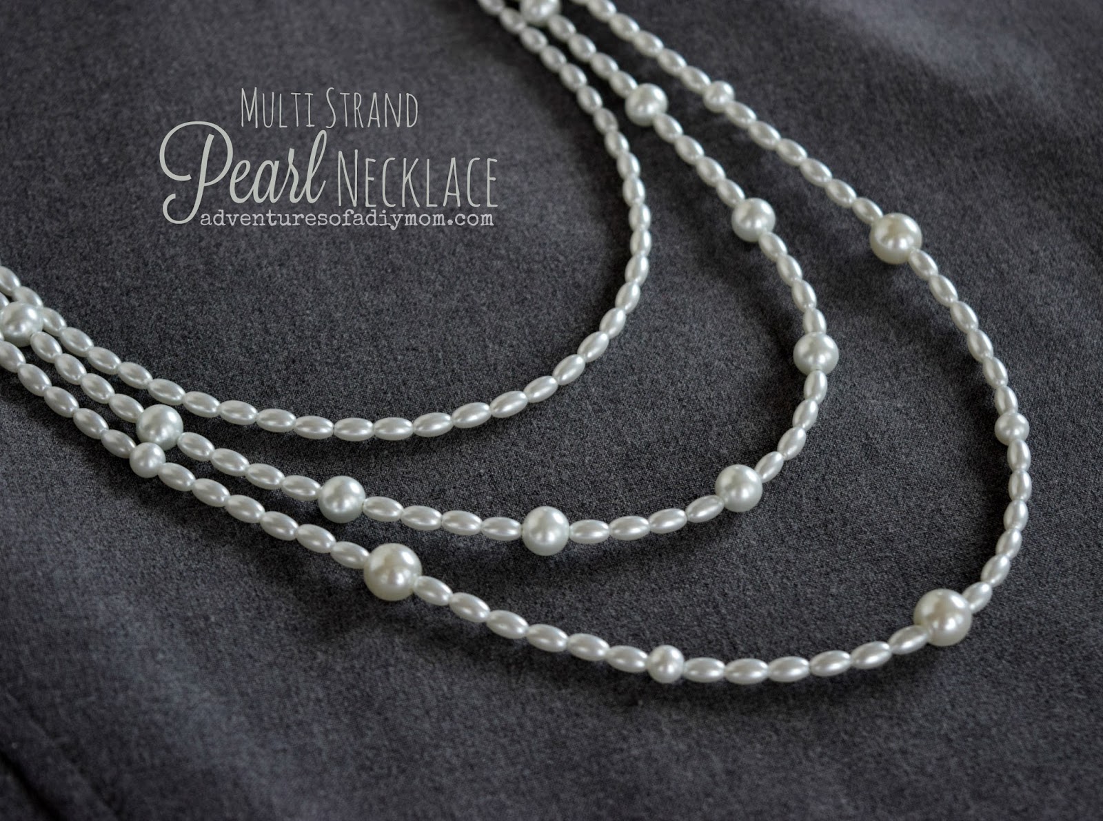 Pearl Multistrand Jewelry Set Necklace, Earrings and Bracelet
