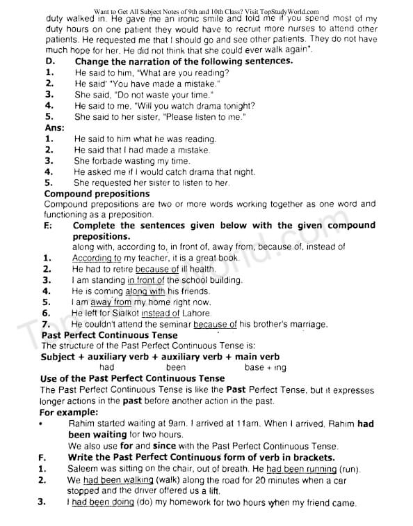 unit 9th lost notes pdf class