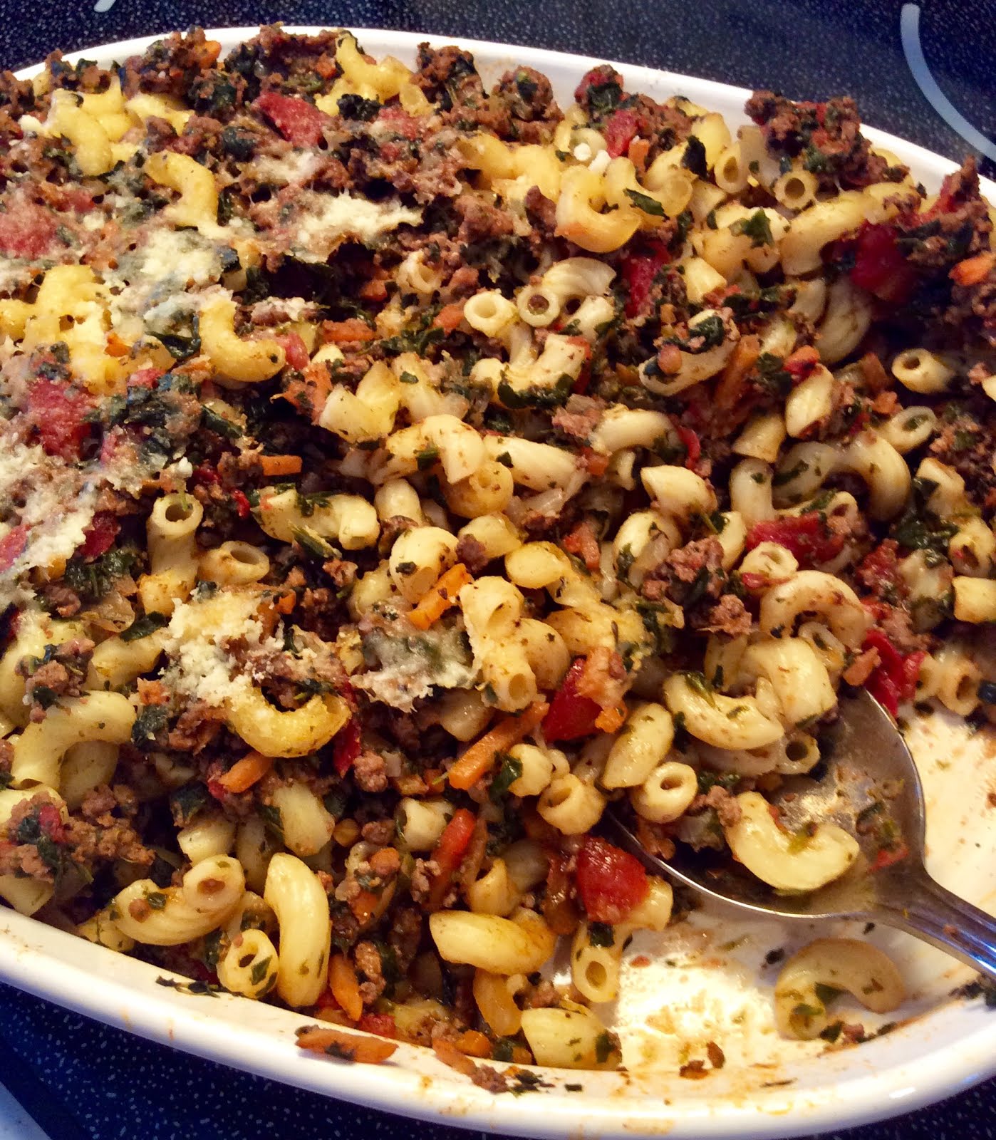 Spinach Beef Macaroni Bake Women in the Word
