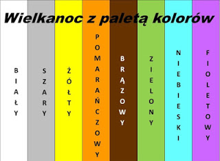 wielkanoc z paletą kolorów- luty 2019