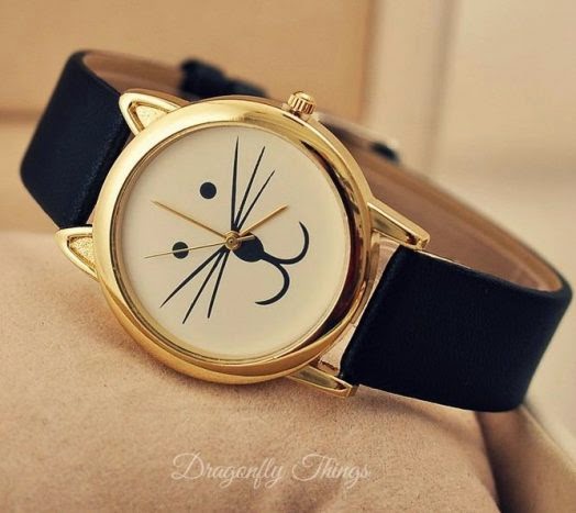 Reloj para regalar con cara de gato