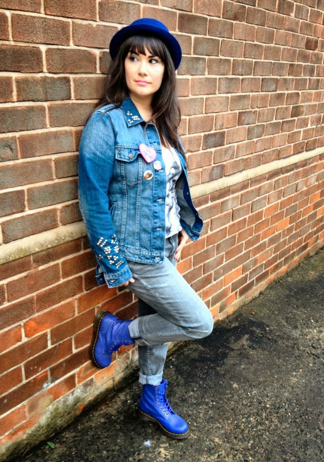 uk style and fashion blog #artofdenim customising studs outfit post