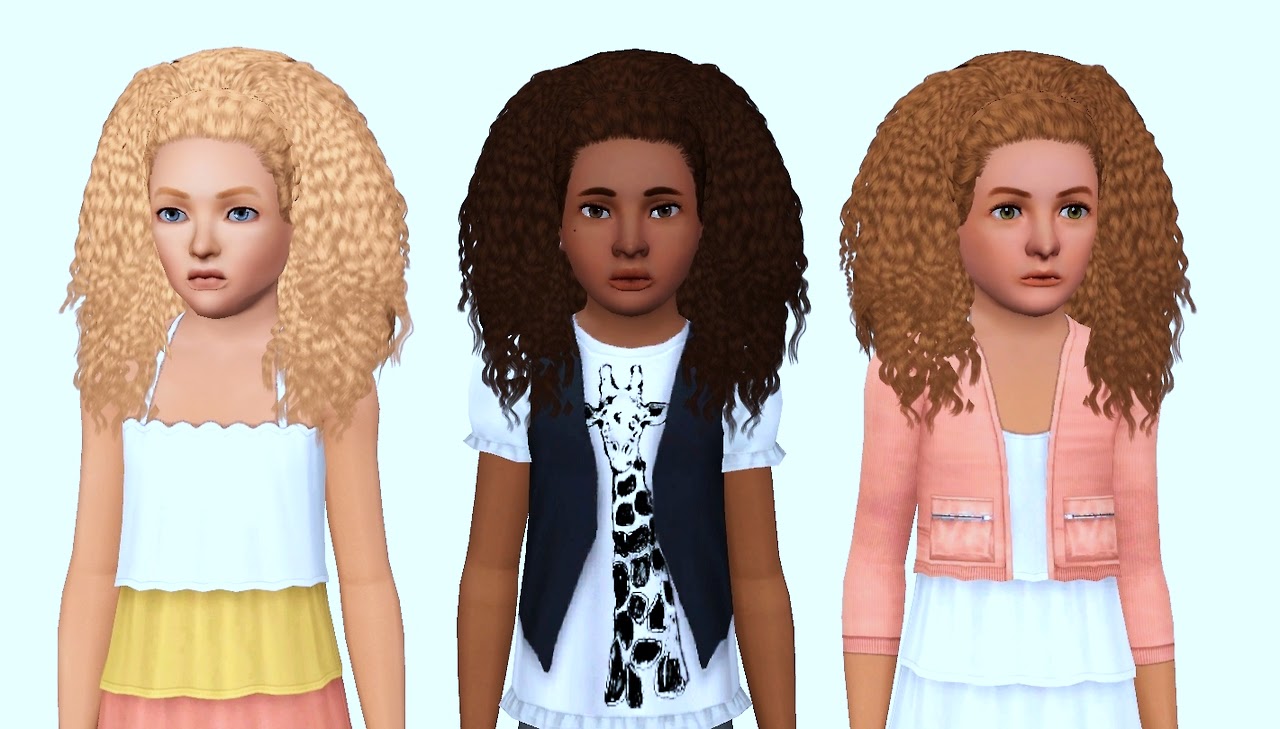 My Sims 3 Blog Nouks Kinky Curly Hair For Girls By Yosimsima
