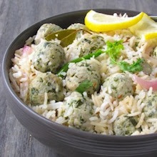 how to cook lemon ginger rice pilaf With chicken balls