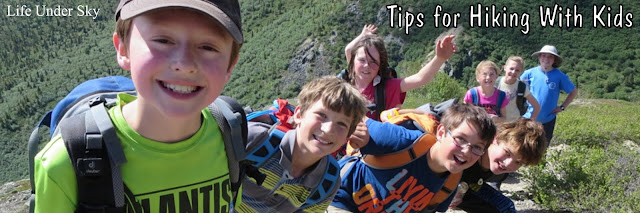Tips for Hiking with Kids- a Guest Post from Life Under Sky.  In Our Pond blog.  Camping.  Hiking.  Children.  Outdoor Recreation