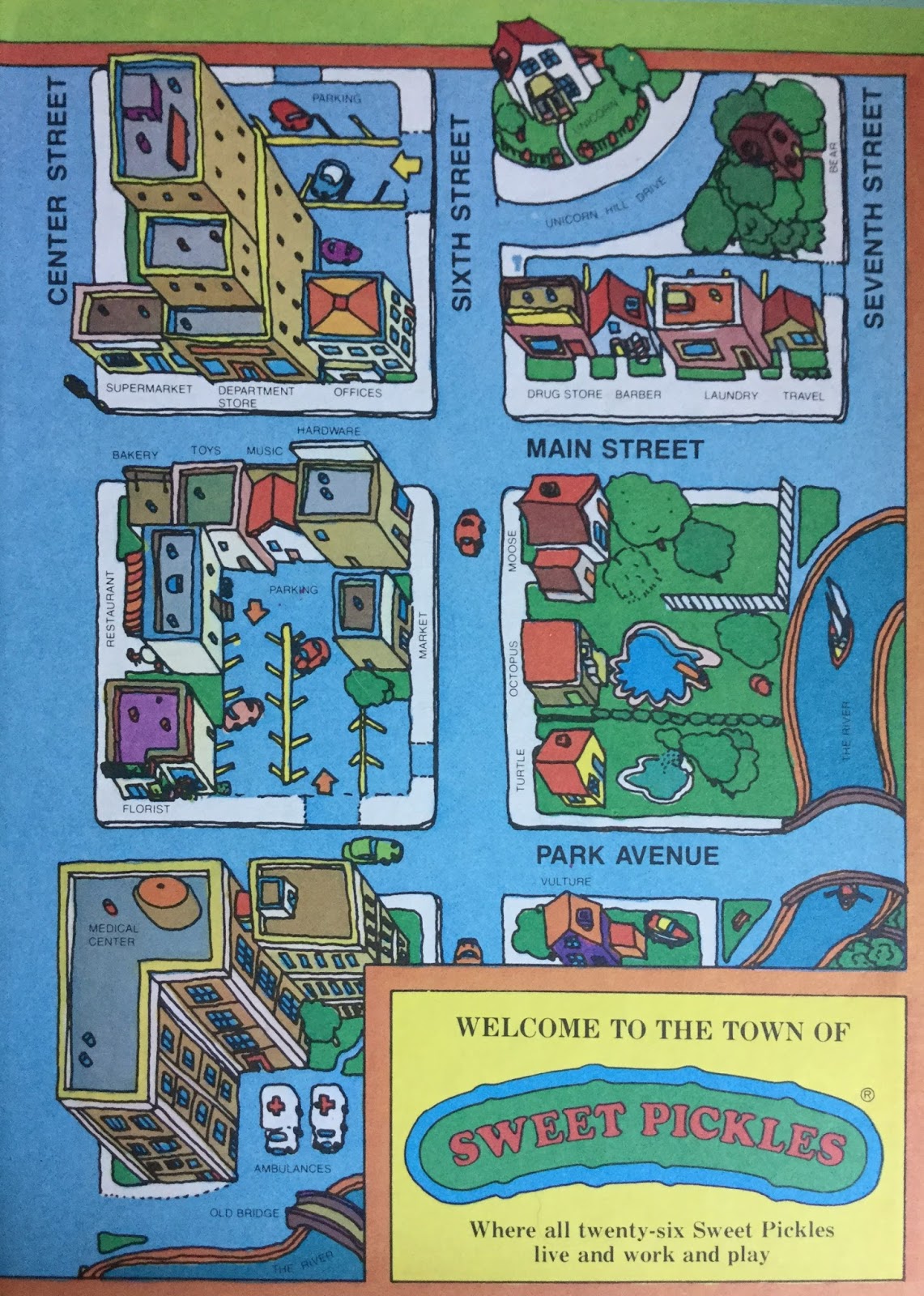 Sweet Pickles books street map