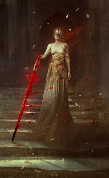 As sombrias ilustrações de fantasia medieval e terror de Bastien Lecouffe Deharme Bastien Lecouffe Deharme artstation ilustrações fantasia sombria games mulheres medieval terror