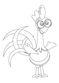 Desenho Galo Carijó Mini para colorir e imprimir Desenho Galo Carijó Mini para colorir e imprimir