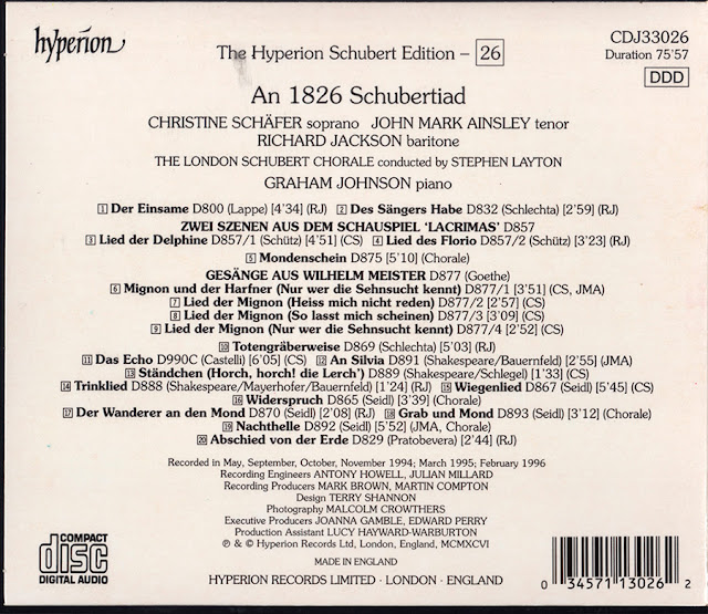 The Hyperion Schubert Edition Vol.26 An 1826 Schubertiad Schäfer