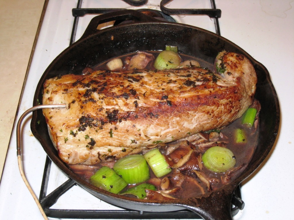 Global Grub Roast Pork Loin with Shiitake and Leek Compote