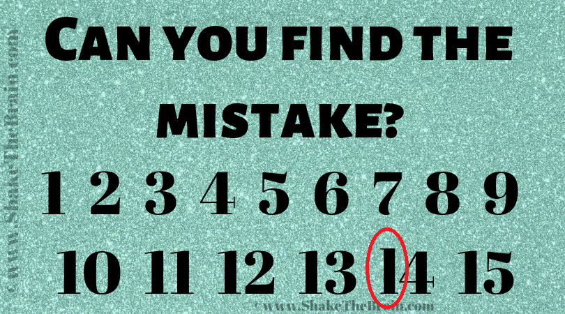 Find the Mistake Picture Puzzle