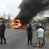 Autobús de turistas se incendia