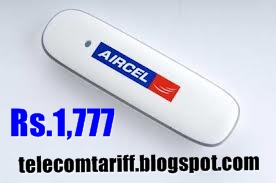 Launch of 3G Dongle pack at Rs. 1,777 from Aircel