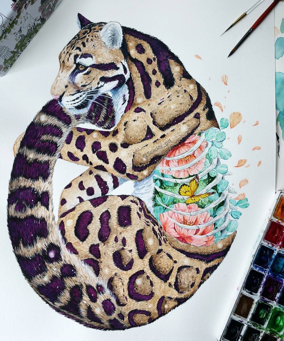 10-Hope-Cat-Jonna-Lamminaho-Mixed-Media-Animal-Paintings-www-designstack-co