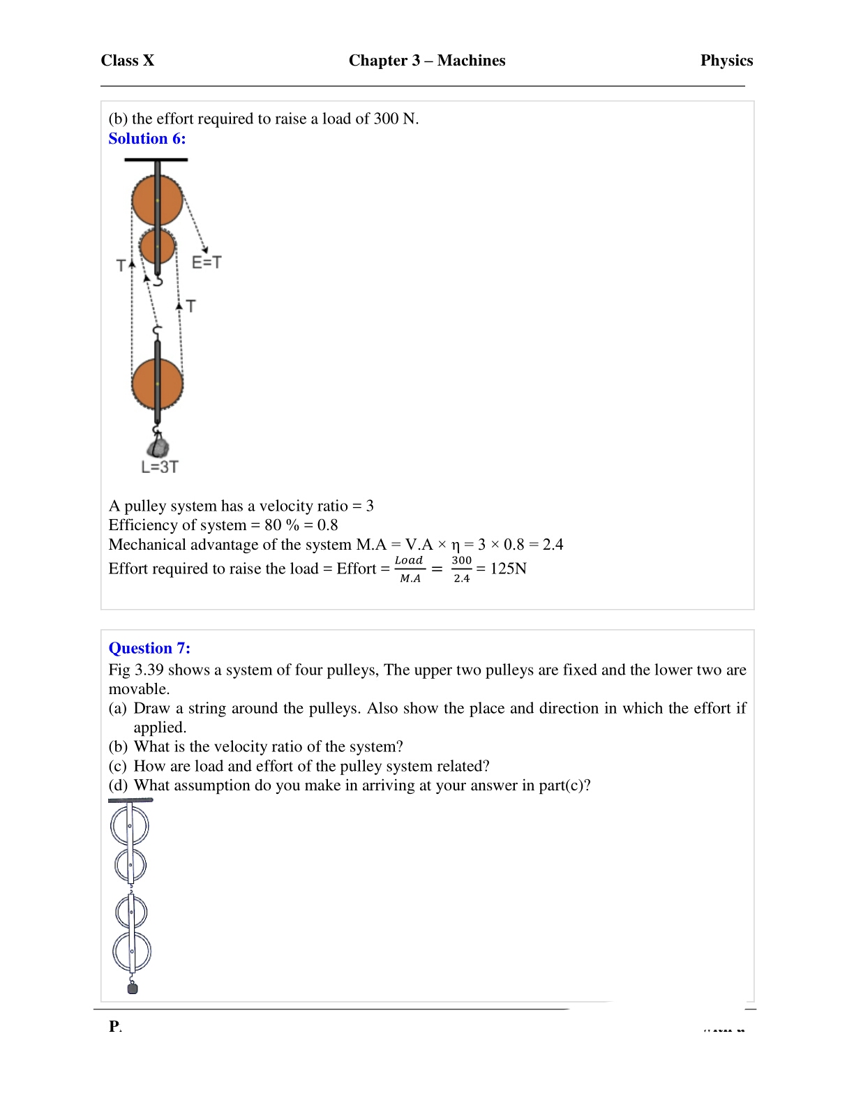 Concise physics class 10 icse solutions chapter 3 machine icse hub