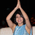 Samantha Navel Hip Armpits Show In Transparent Blue Saree