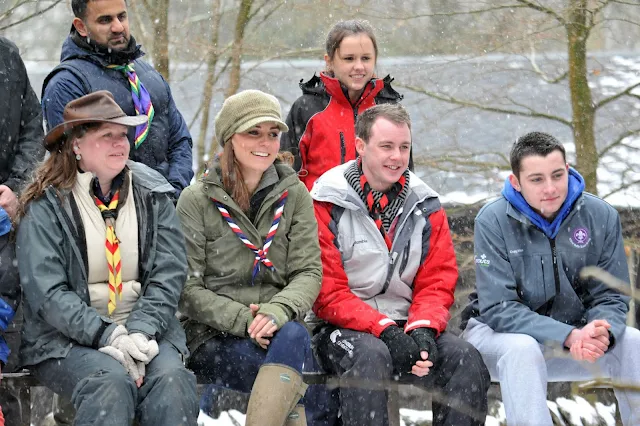 The Duchess of Cambridge is joining Scouts from the north west to try out tree climbing, outdoor cooking and fire lighting