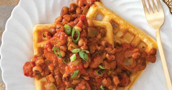 Black Eyed Pea Ragu with Cornbread Waffles Recipe