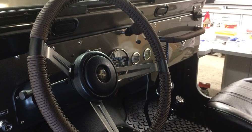 1986 Jeep CJ7 Restoration CJ7 Steering Wheel Paracord Wrap