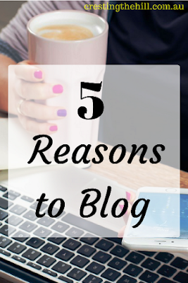 Five reasons why we blog - I'm sure there's many more but these are the top five in my opinion