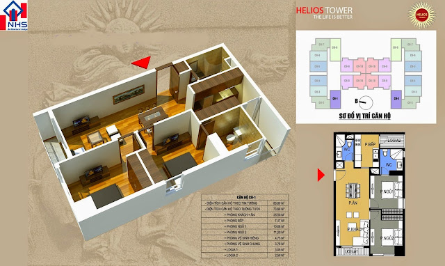 Mở bán chung cư 75 tam trinh helios tower gần time city giá chỉ từ 1.3 tỷ - 6