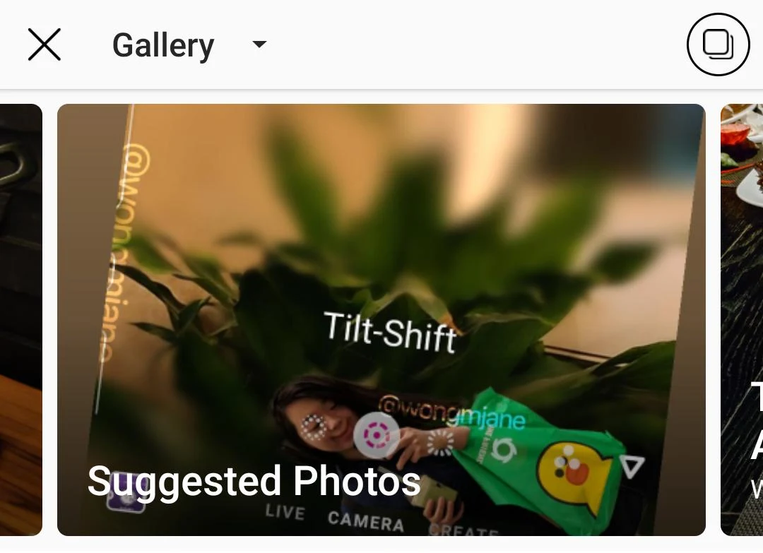 Instagram is testing "Suggested Photos" section in the new Post Creation Camera Roll Picker