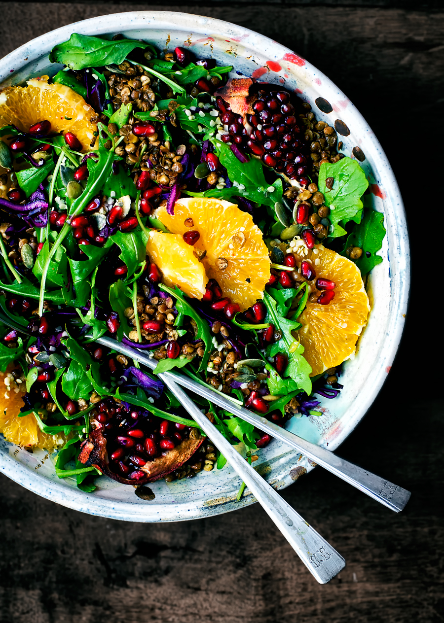 Cold Weather Detox Salad with Crispy Lentils Occasionally Eggs
