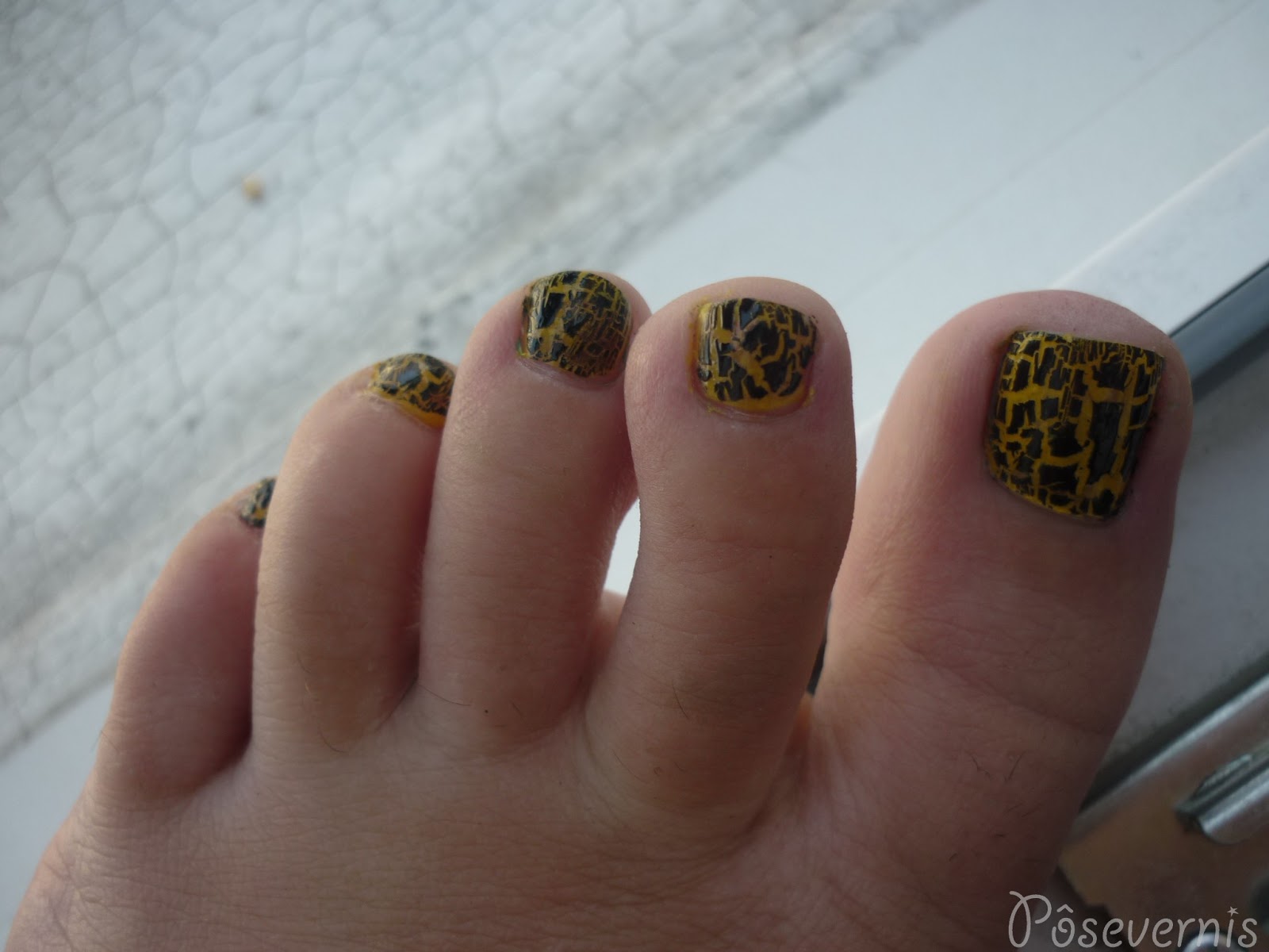 chaussure vernis craquelé