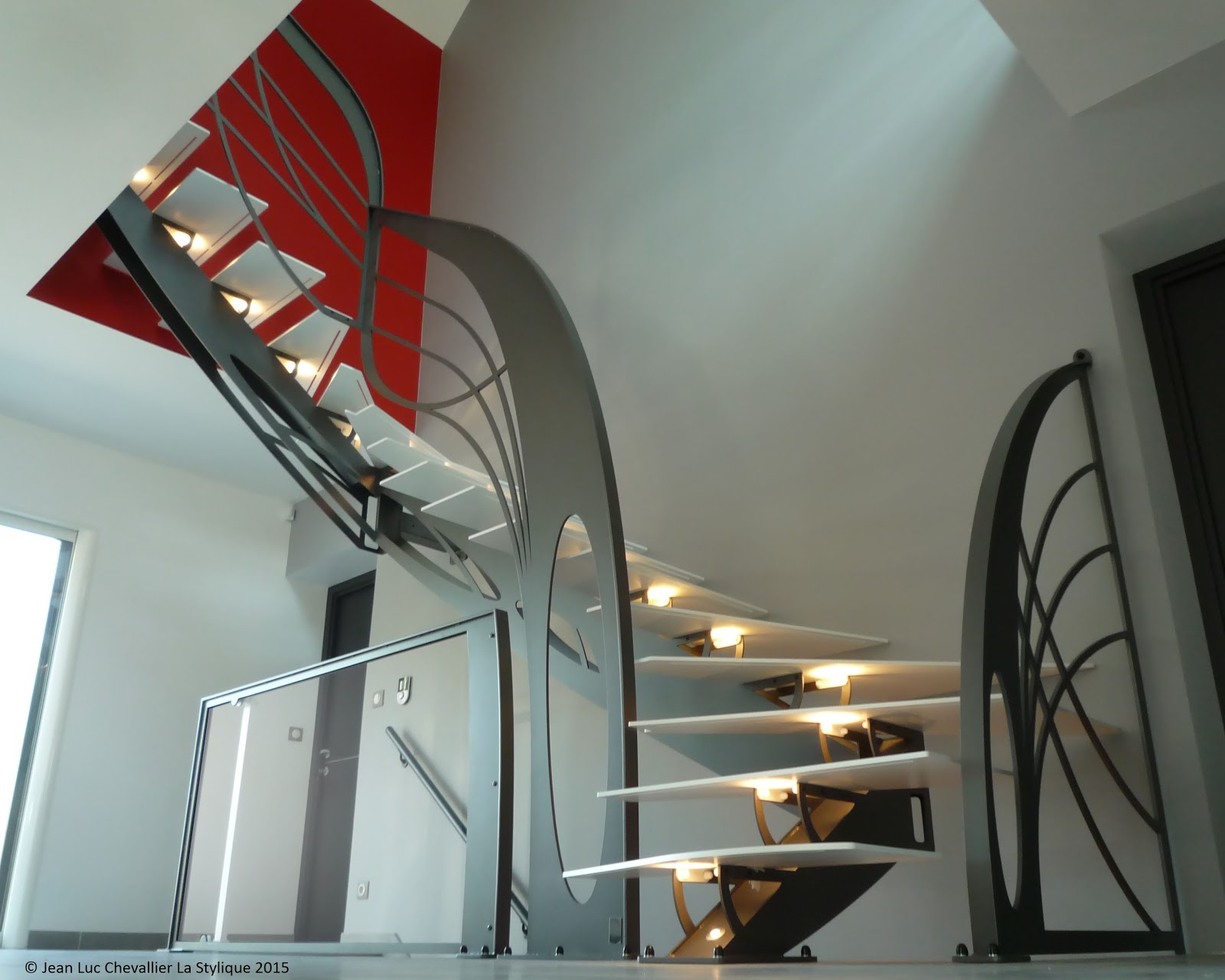 La Stylique Escalier double quart tournant sculpture