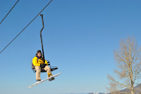 My brother on the ski lift