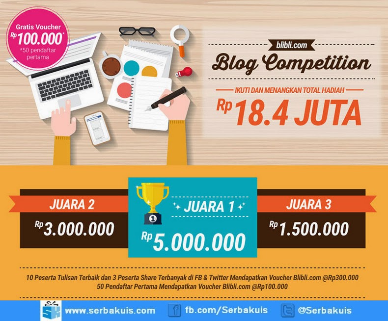 Kontes Blog Blibli Terbaru Berhadiah Total 18,4 Juta