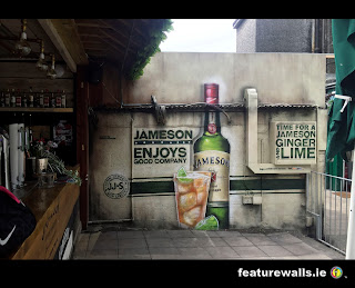 JAMESON WHISKEY MURALS HAND PAINTED BY FEATUREWALLS.IE