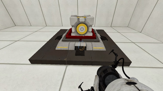 Portal 2 Botón de cubo y cubo contrapesado