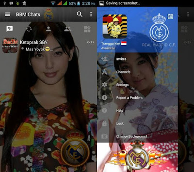 BBM Change Background With Real Madrid v3.0.1.25 MOD APK