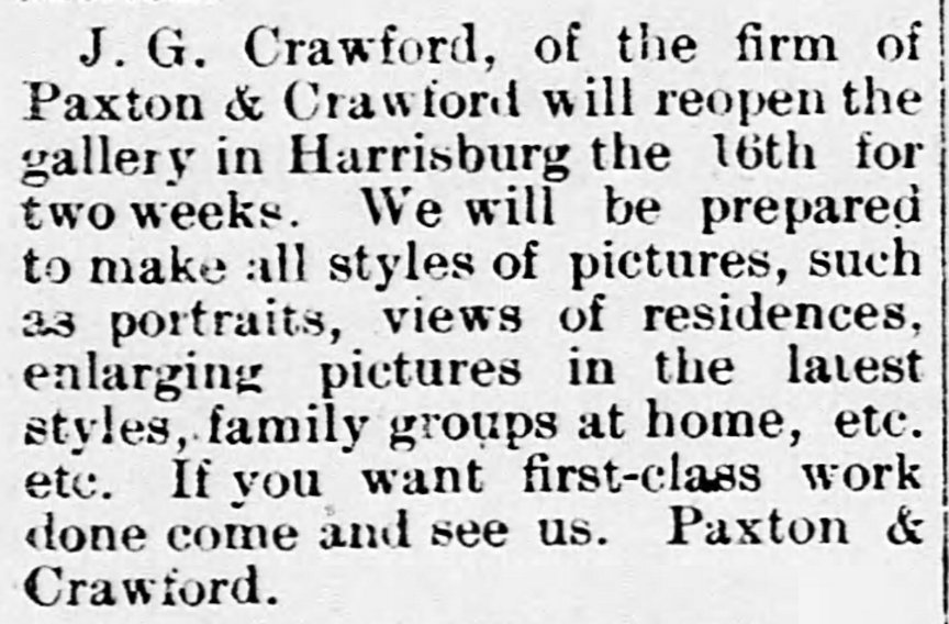 Card Photographers Crawford and Paxton