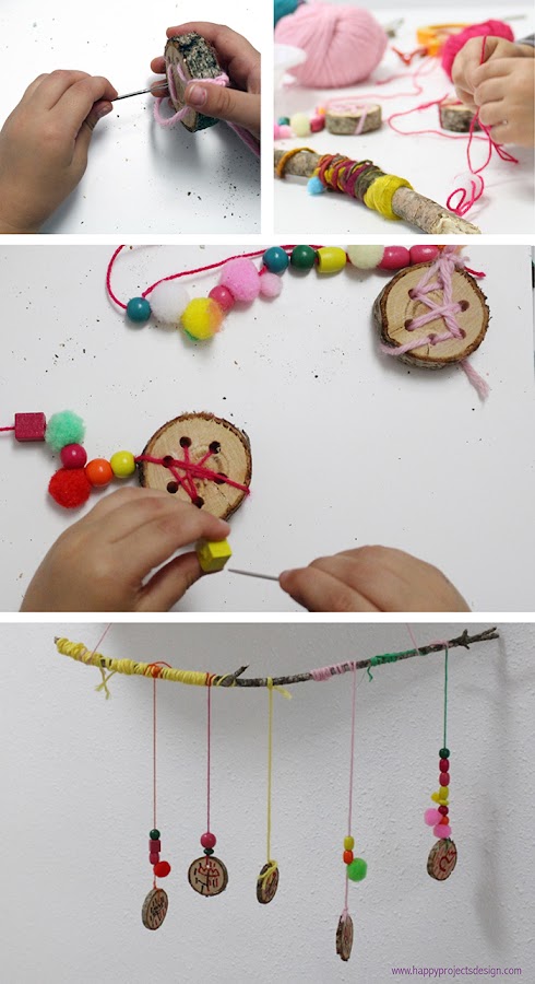 5 ecocrafs navideñas: rodajas de tronco