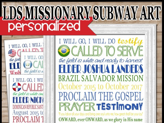 *NEW* Missionary Subway Art!