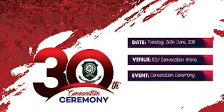 Rivers State University's 30th convocation schedule