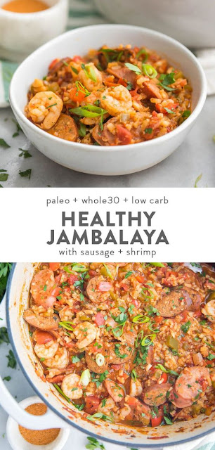 Healthy Jambalaya (Whole30, Low Carb, Paleo)