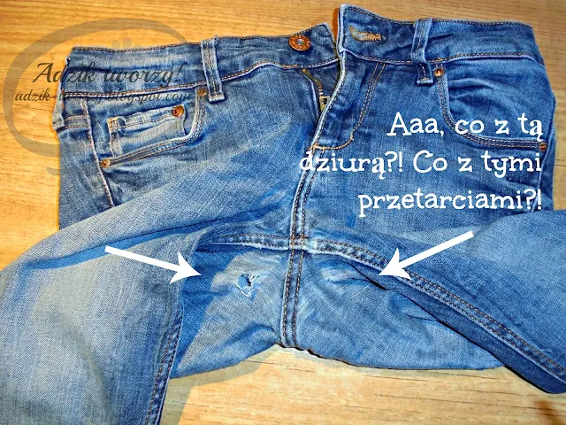 Jak naprawić dziury i przetarcia w spodniach w kroku DIY - blog Adzik-tworzy.pl