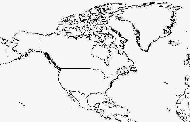 Blank North America Map