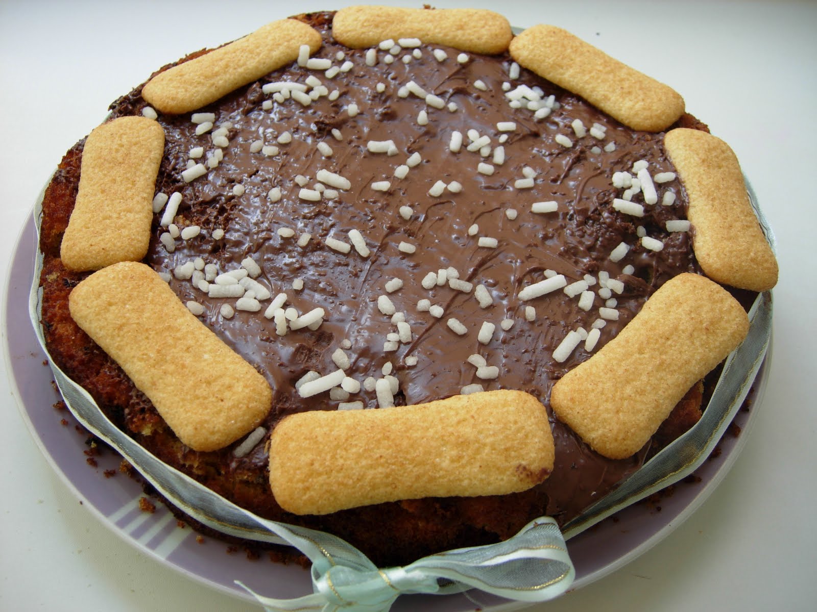 Torta Yogurt Al Caffè E Gocce Di Cioccolato
