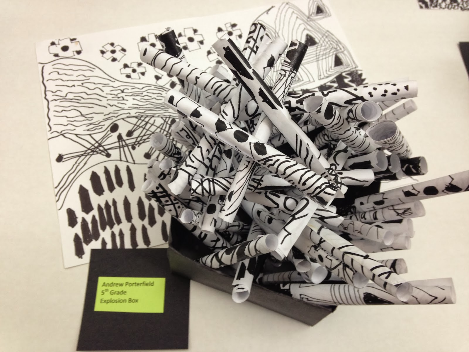 Art Room Blog: 5th grade Zentangle Explosion Box