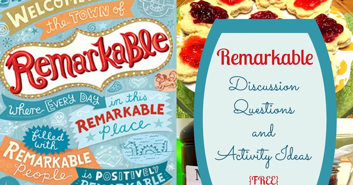 Brandi Raae Remarkable Discussion Questions & Activity Ideas {FREE}